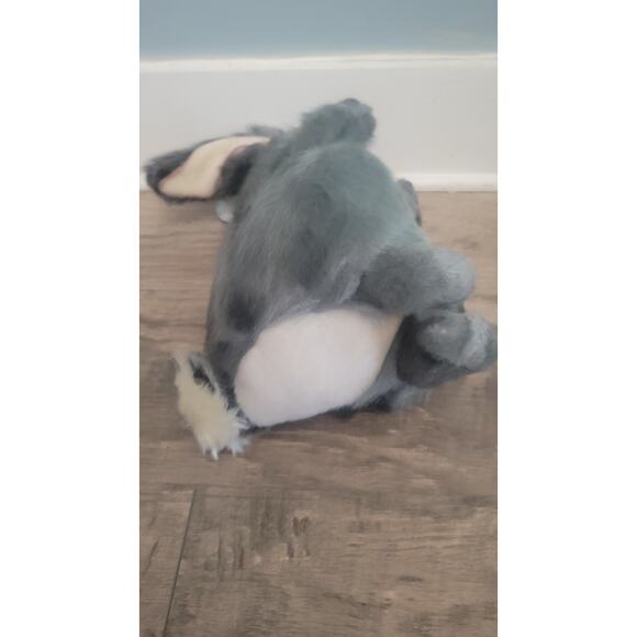 Dakin Real Bunny Gray Plush Rabbit 18” with Bow NWT Lifelike Animal Applause... - Picture 8 of 9